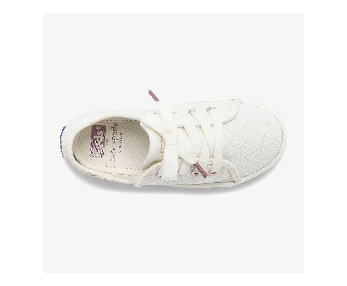 Girls Little Kid's Keds x kate spade new york Kickstart Jr Ivory Glitter Ivory - Keds