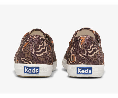 Women Champion Feat. Organic Canvas Ripple Burgundy Multi - Keds