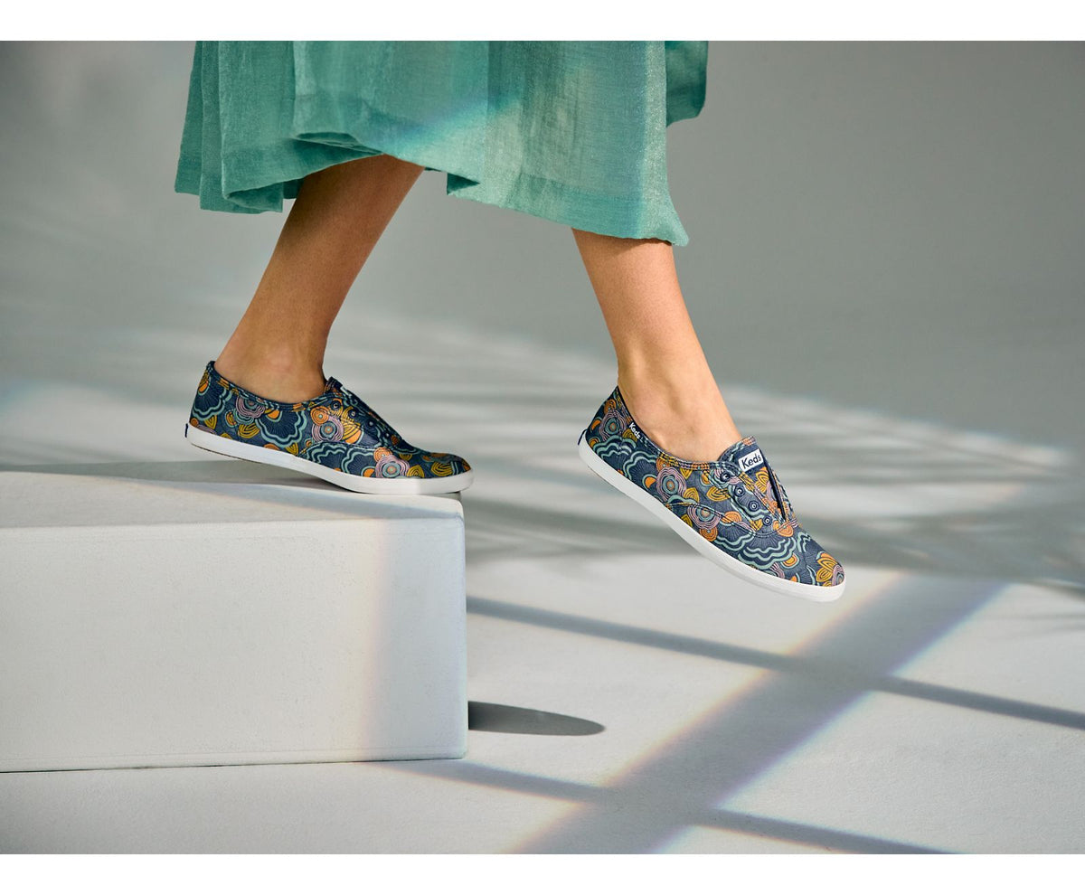 Women Chillax Washable Ripple Feat. Organic Cotton Twill Navy - Keds