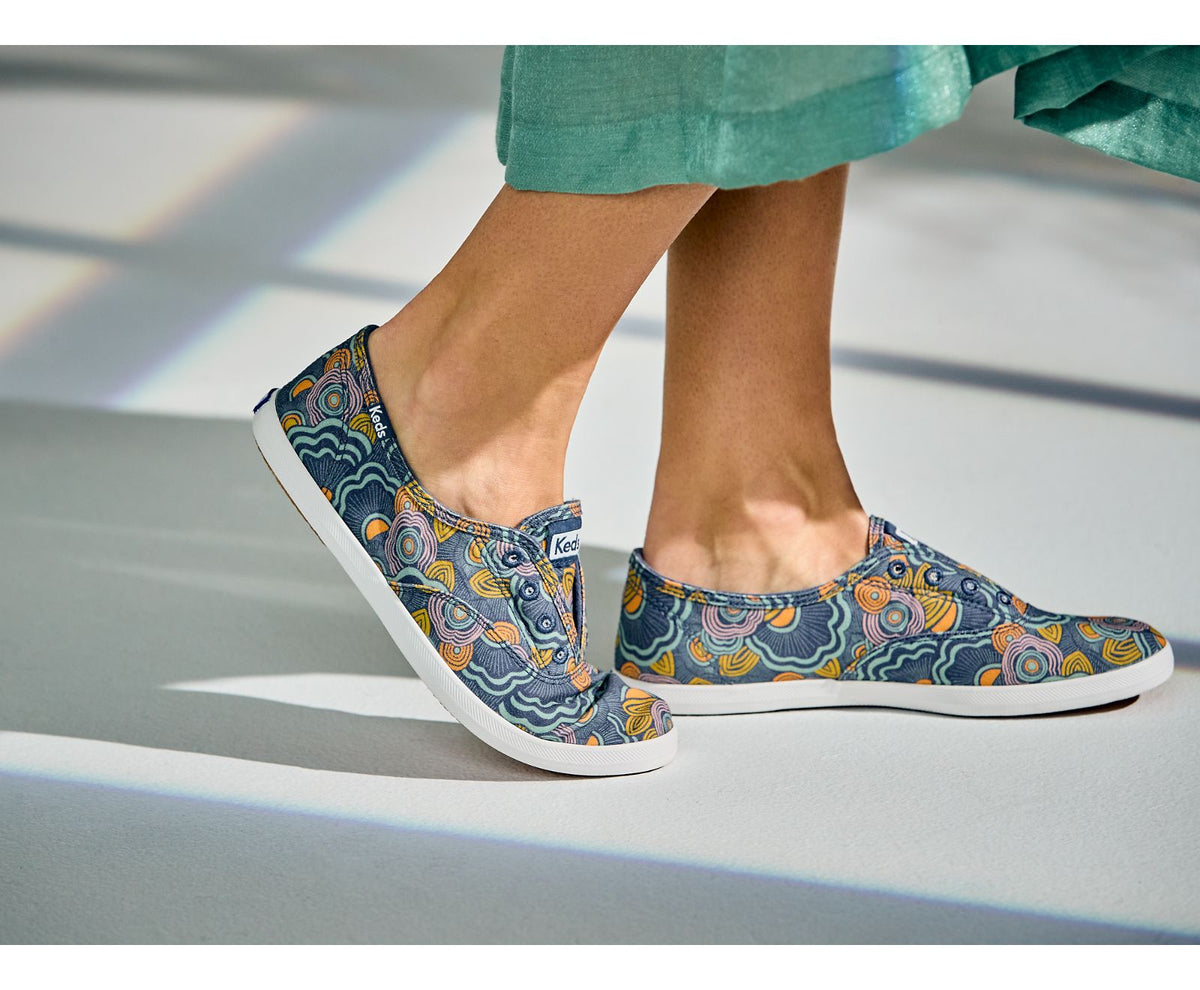 Women Chillax Washable Ripple Feat. Organic Cotton Twill Navy - Keds