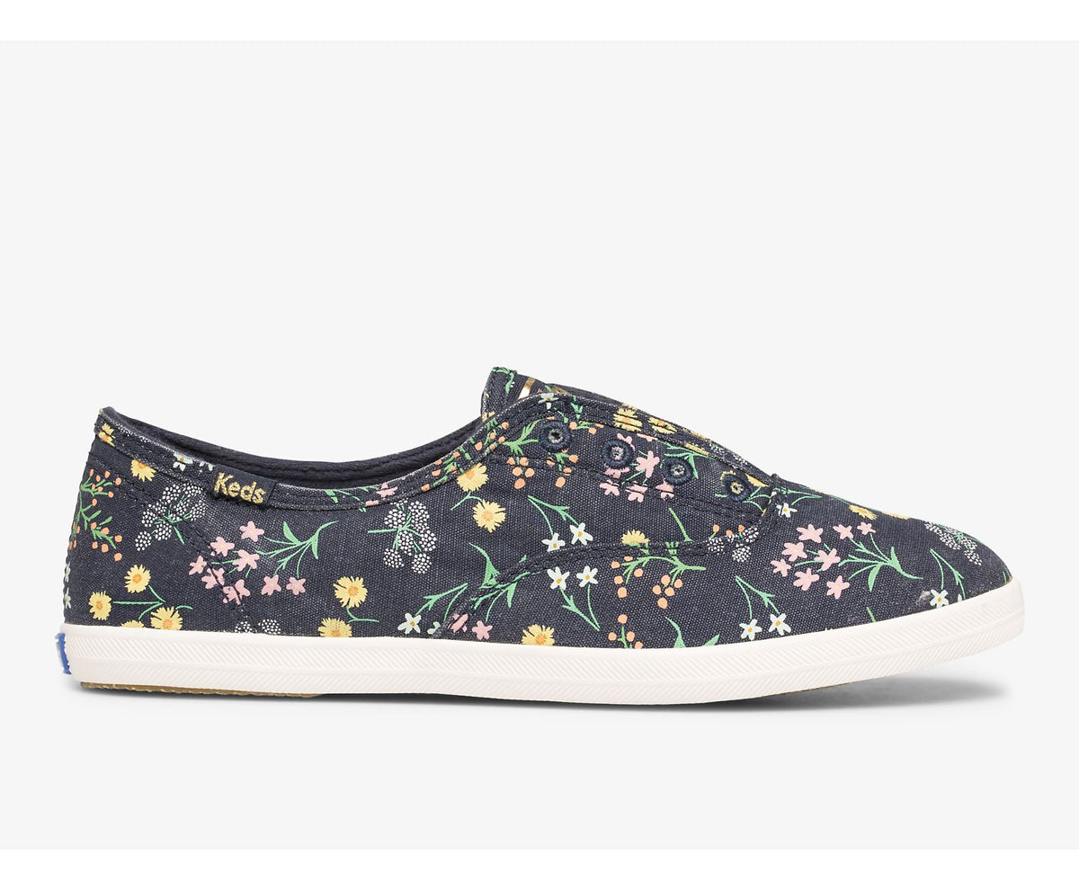 Women Keds x Rifle Paper Co. Chillax Petite Fleurs Printed Navy Multi - Keds
