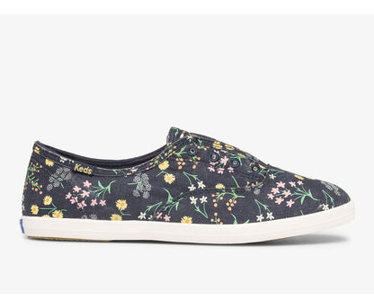 Women Keds x Rifle Paper Co. Chillax Petite Fleurs Printed Navy Multi - Keds