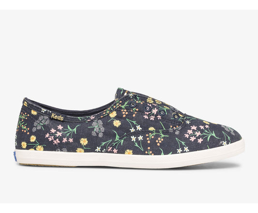Women Keds x Rifle Paper Co. Chillax Petite Fleurs Printed Navy Multi - Keds