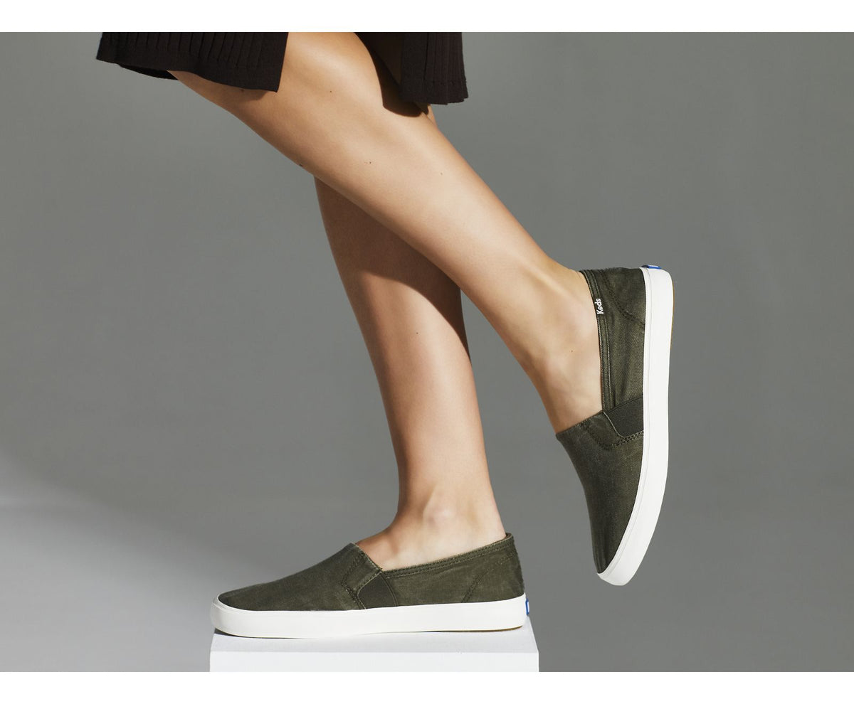 Women Clipper Solids Olive - Keds