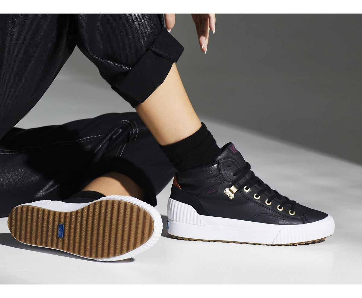 Women Demi Mid TRX Leather Black - Keds