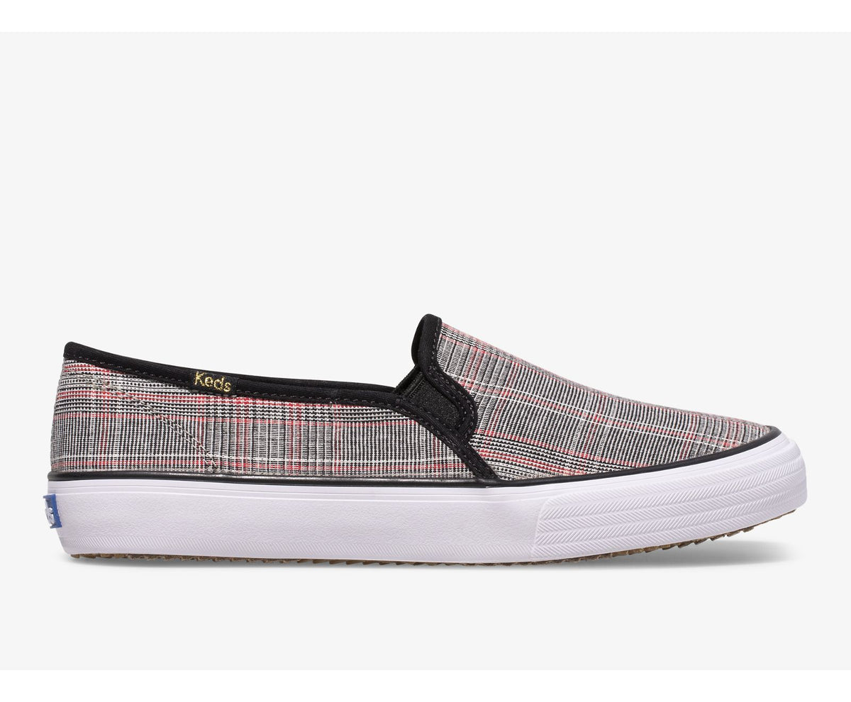 Women Double Decker Plaid Black Multi - Keds