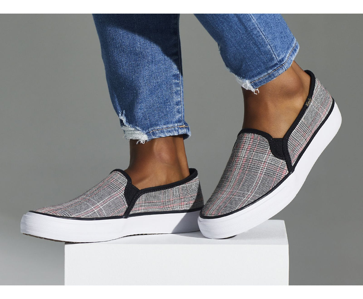 Women Double Decker Plaid Black Multi - Keds
