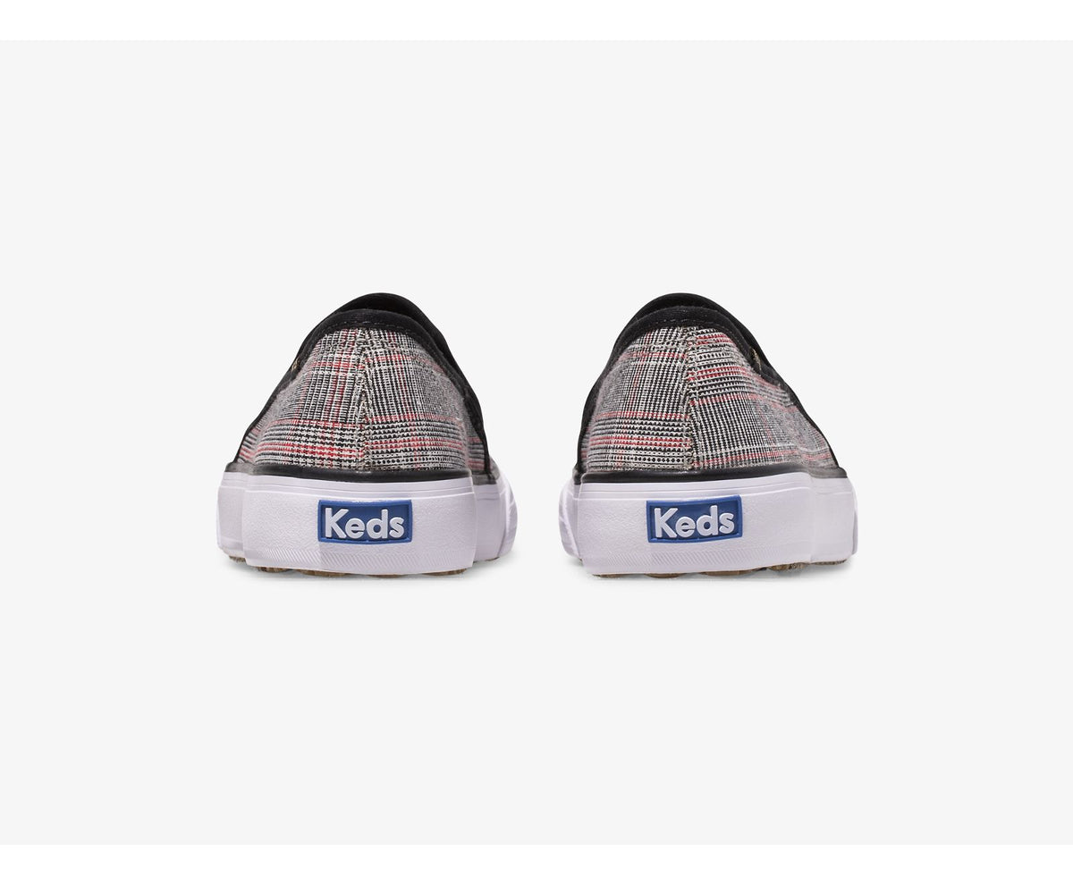 Women Double Decker Plaid Black Multi - Keds