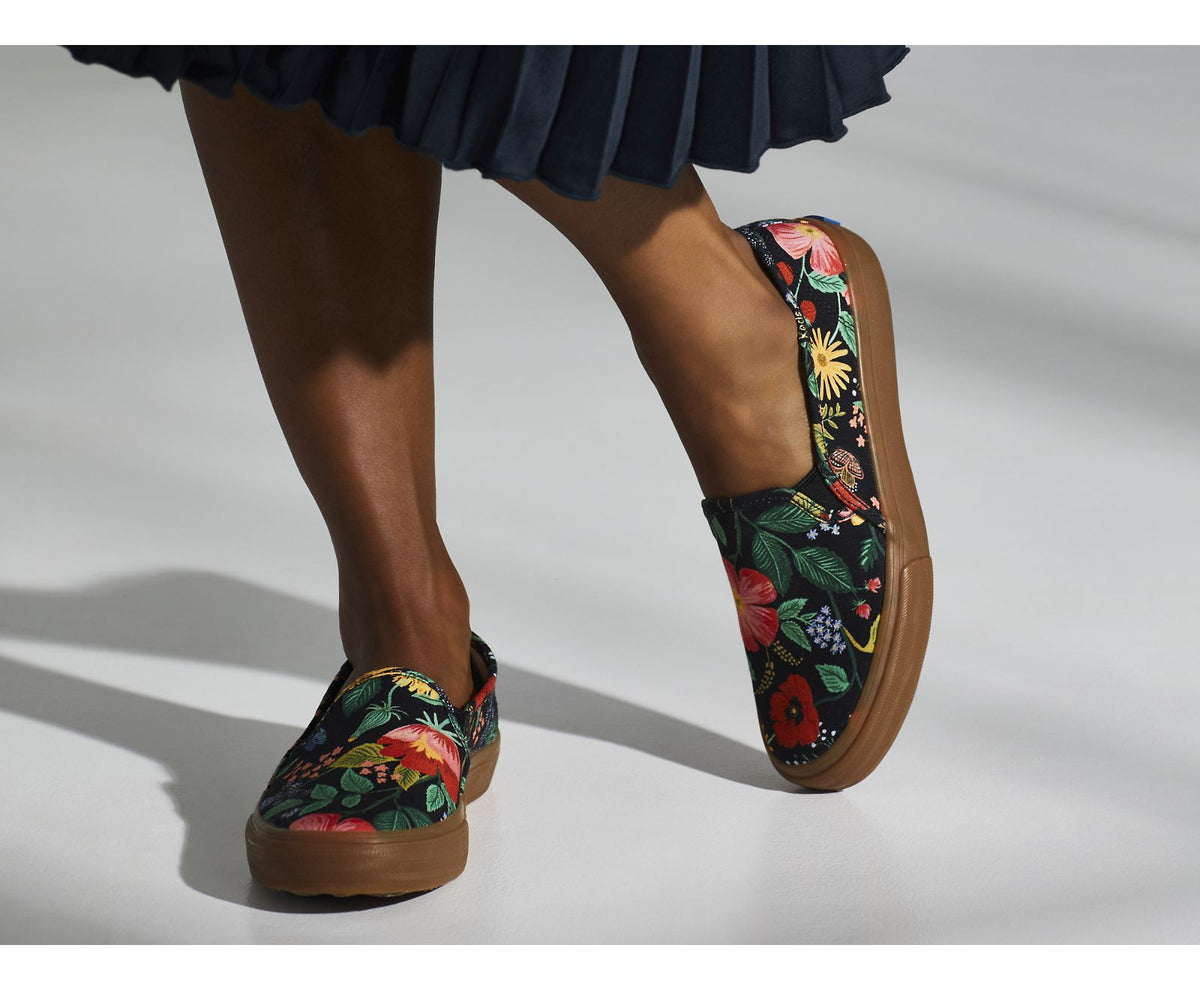 Women Keds x Rifle Paper Co. Double Decker Botanical Black Multi - Keds