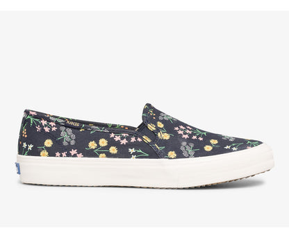 Women Keds x Rifle Paper Co. Double Decker Petite Fleurs Printed Indigo - Keds