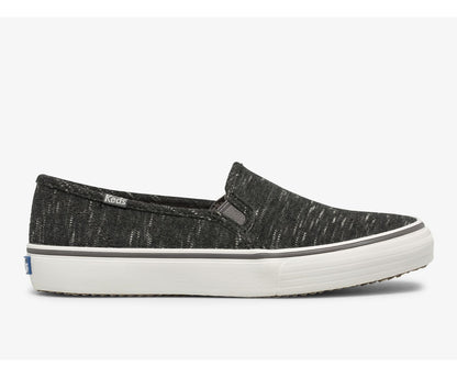 Women Double Decker Speckle Jersey Charcoal - Keds