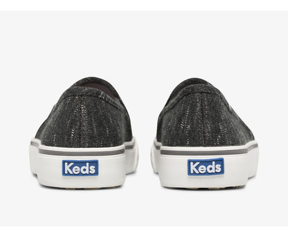 Women Double Decker Speckle Jersey Charcoal - Keds