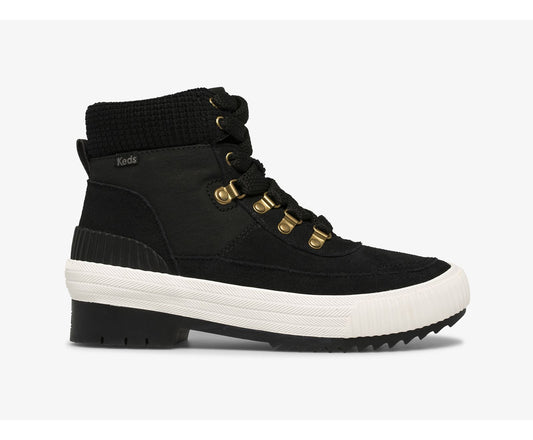 Women Fielder Boot Suede/Nylon & Velvet Thinsulate™ Black - Keds
