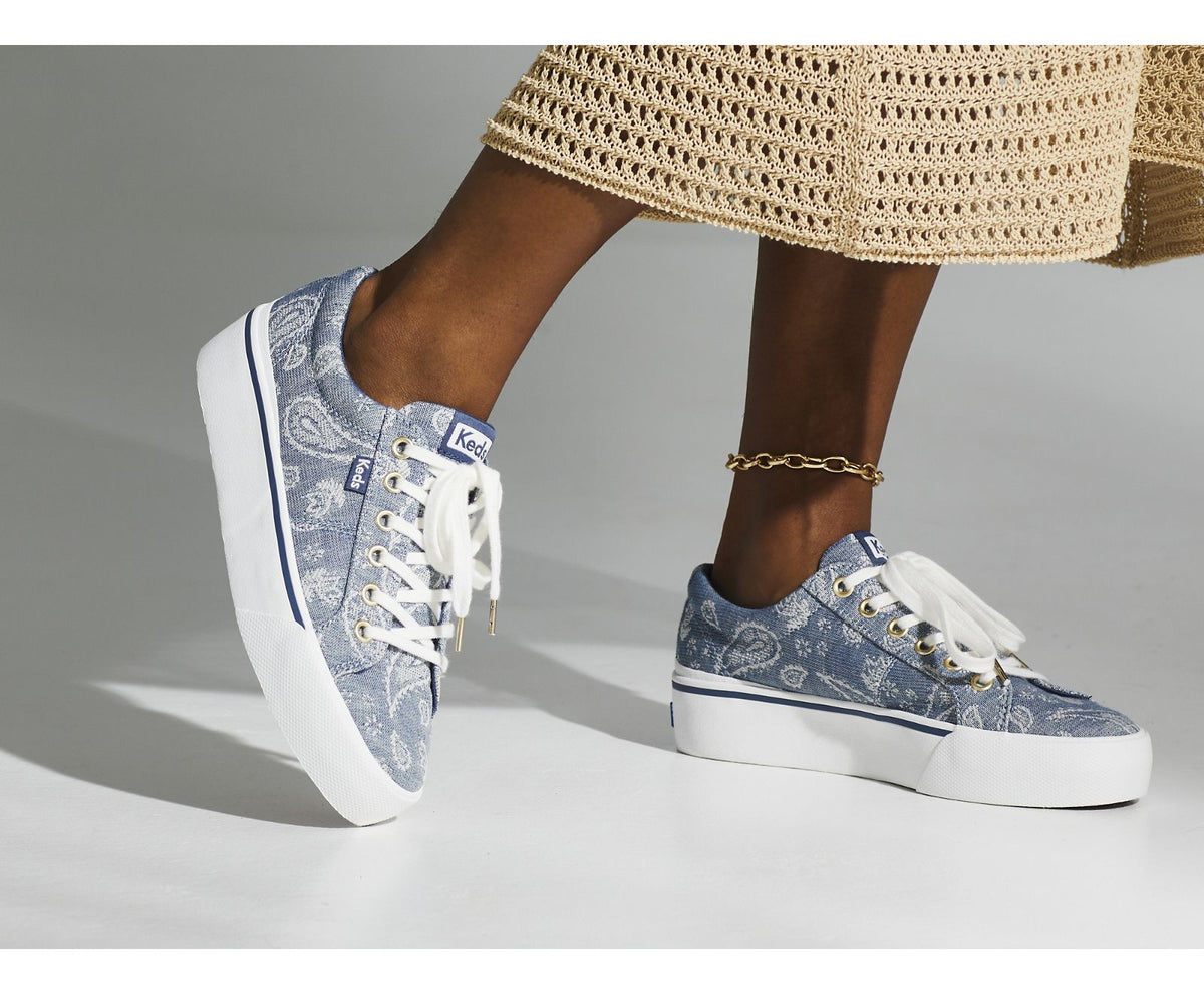 Women Jump Kick Duo Feat. Organic Cotton Bandana Indigo - Keds