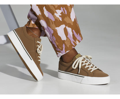 Women Jump Kick Duo Vegan Soft Buck Brown - Keds