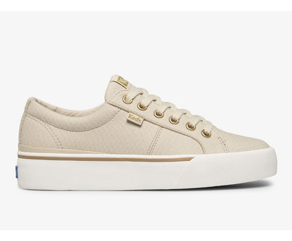 Women Jump Kick Duo Vegan Soft Buck + Croc Emboss Latte - Keds