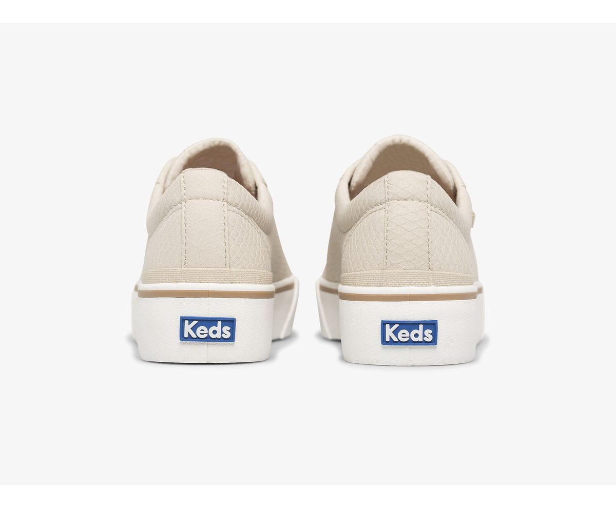 Women Jump Kick Duo Vegan Soft Buck + Croc Emboss Latte - Keds