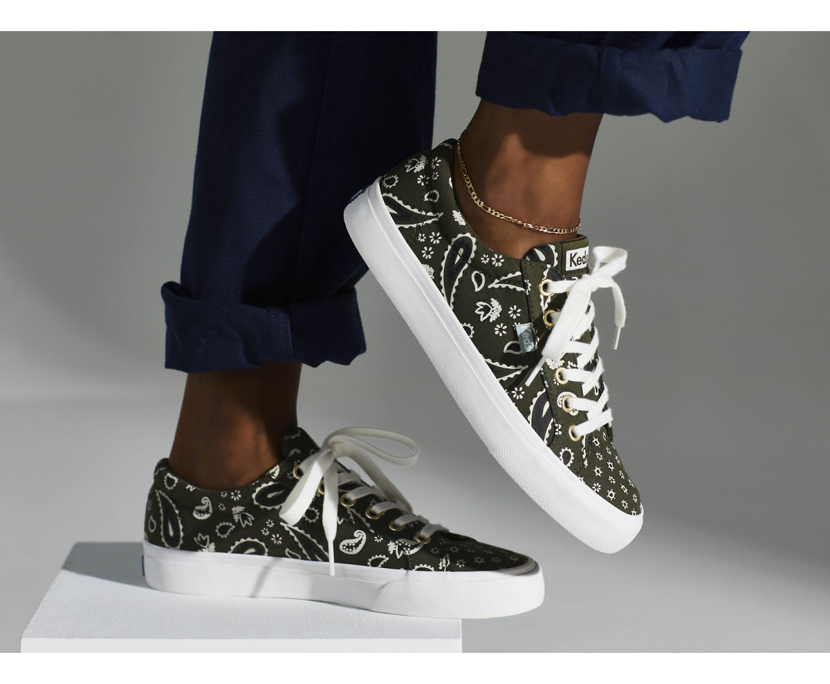 Women Jump Kick Feat. Organic Bandana Olive - Keds