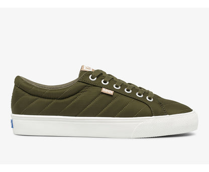 Women Jump Kick Water Resistant Quilted Puffer Olive - Keds
