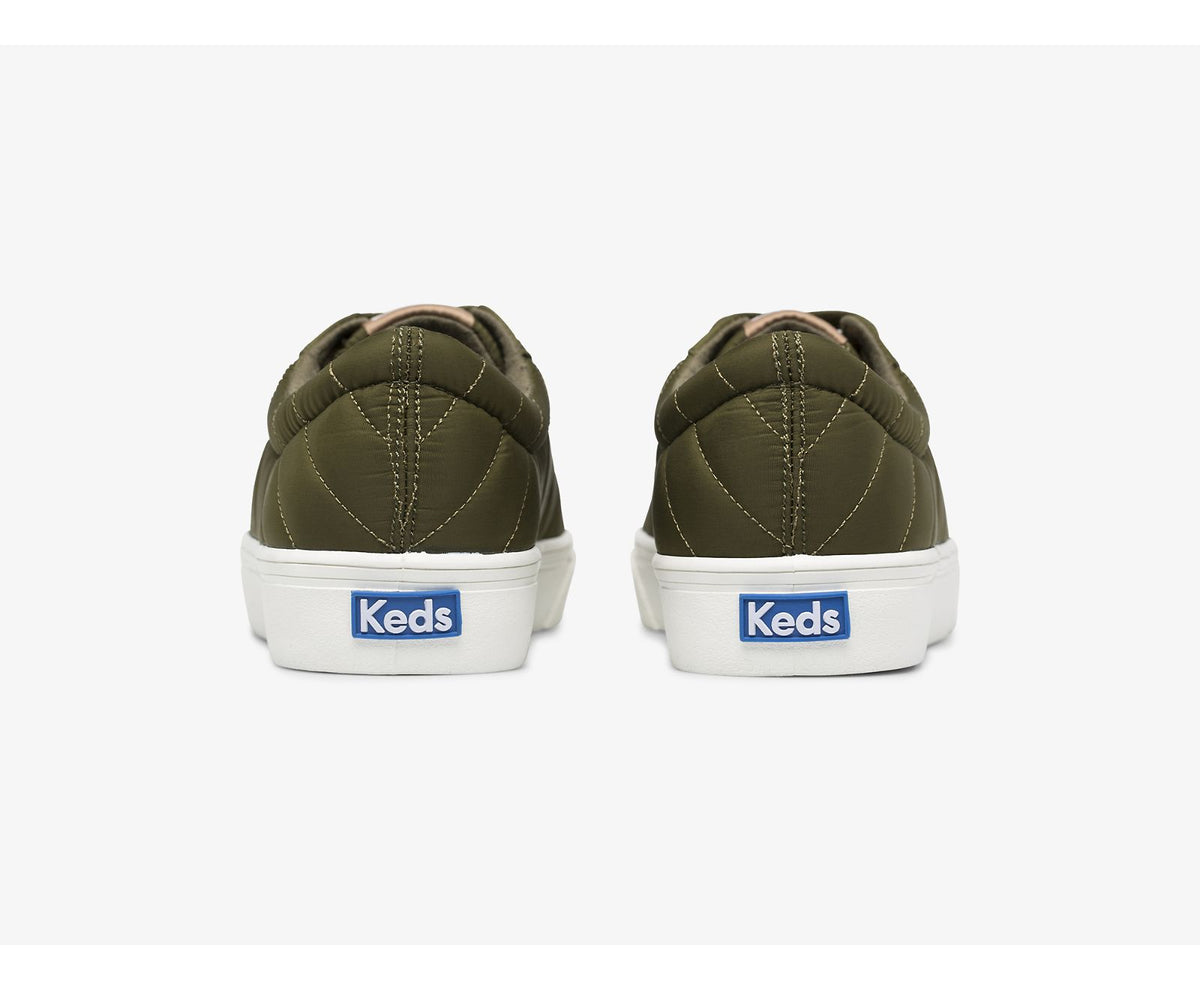 Women Jump Kick Water Resistant Quilted Puffer Olive - Keds