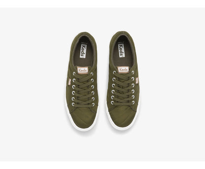 Women Jump Kick Water Resistant Quilted Puffer Olive - Keds