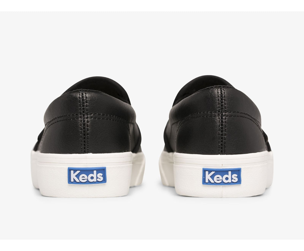 Women Jump Kick Slip Leather Black - Keds