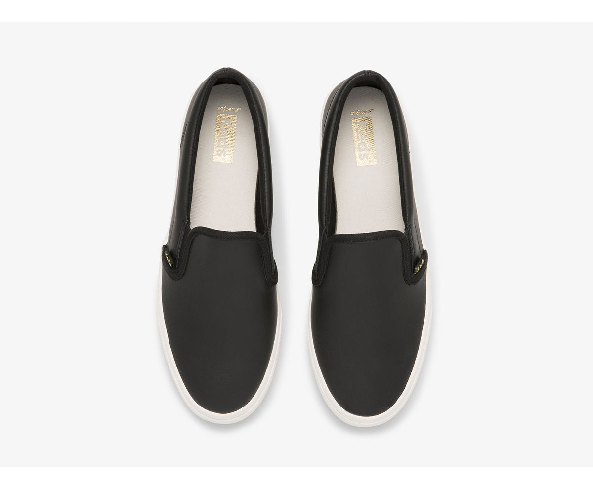 Women Jump Kick Slip Leather Black - Keds