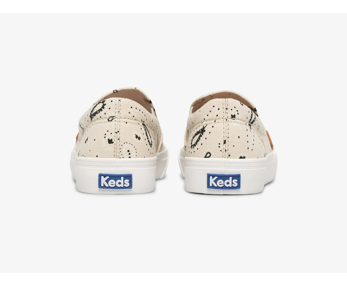 Women Jump Kick Slip Feat. Organic Cotton Paisley Latte - Keds