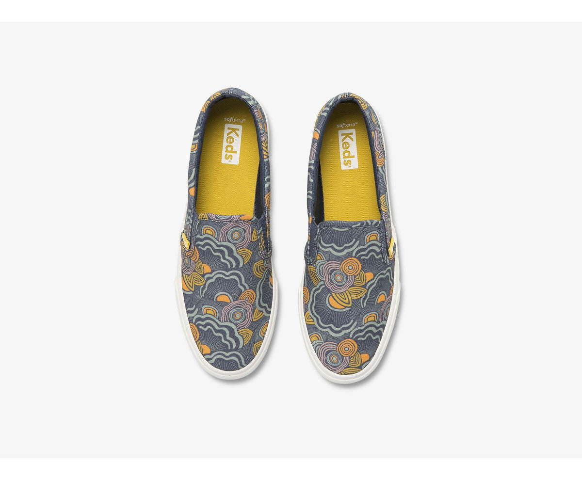 Women Jump Kick Slip Feat. Organic Cotton Ripple Navy - Keds