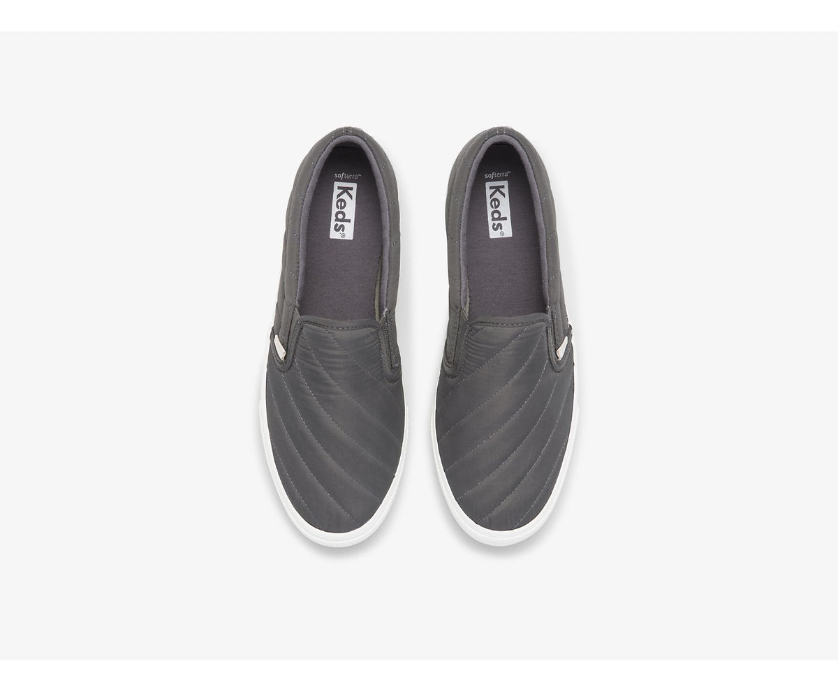 Women Jump Kick Slip On Water Resistant Quilted Puffer Gray - Keds