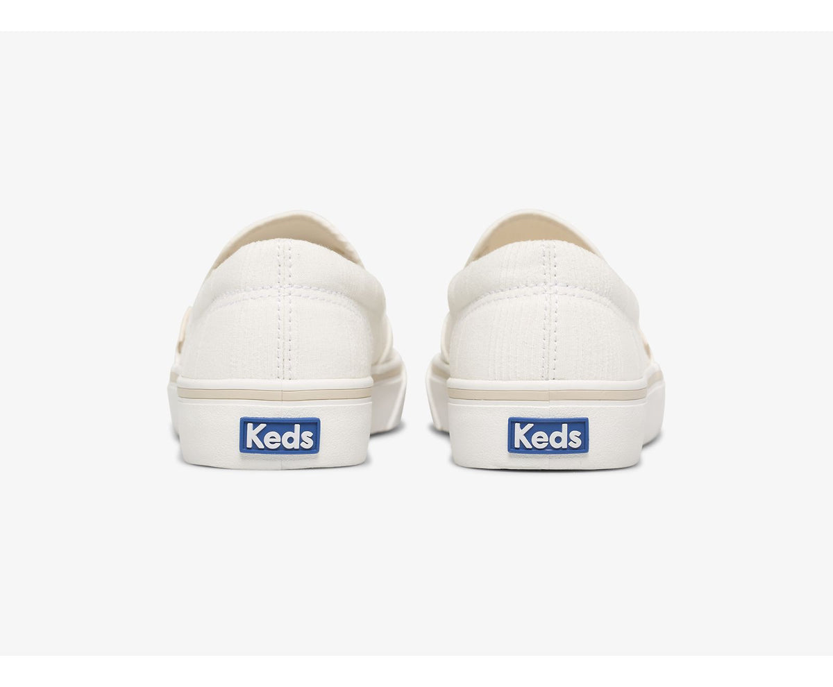 Women Jump Kick Slip Stripe Chambray Cream - Keds