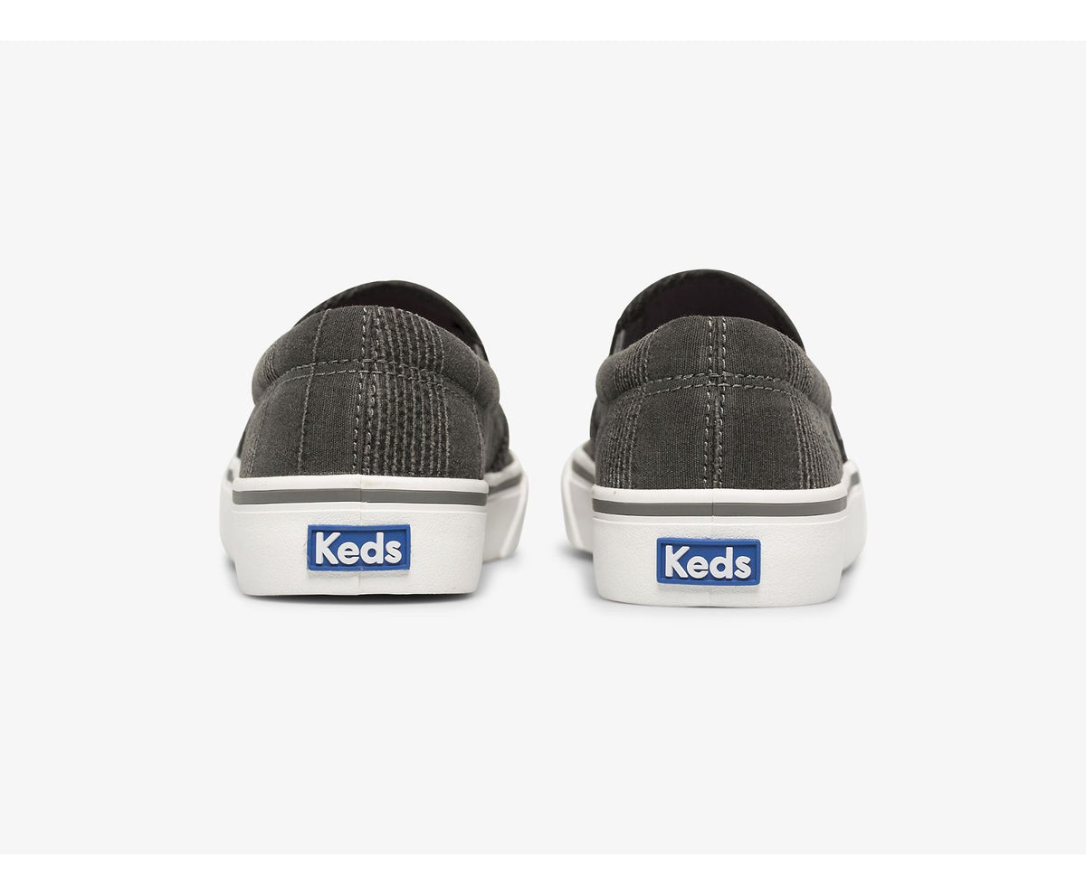 Women Jump Kick Slip Stripe Chambray Charcoal - Keds