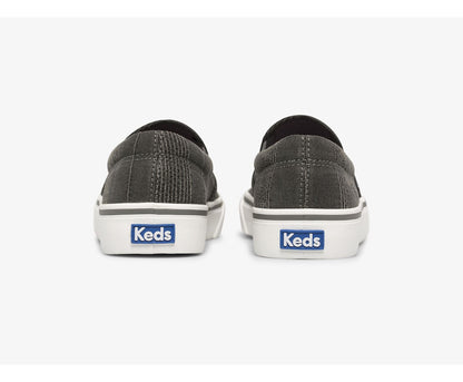 Women Jump Kick Slip Stripe Chambray Charcoal - Keds