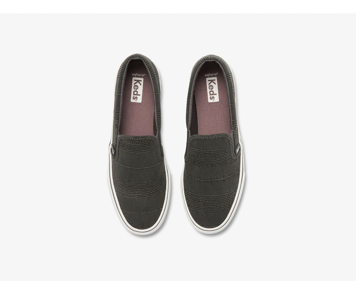 Women Jump Kick Slip Stripe Chambray Charcoal - Keds