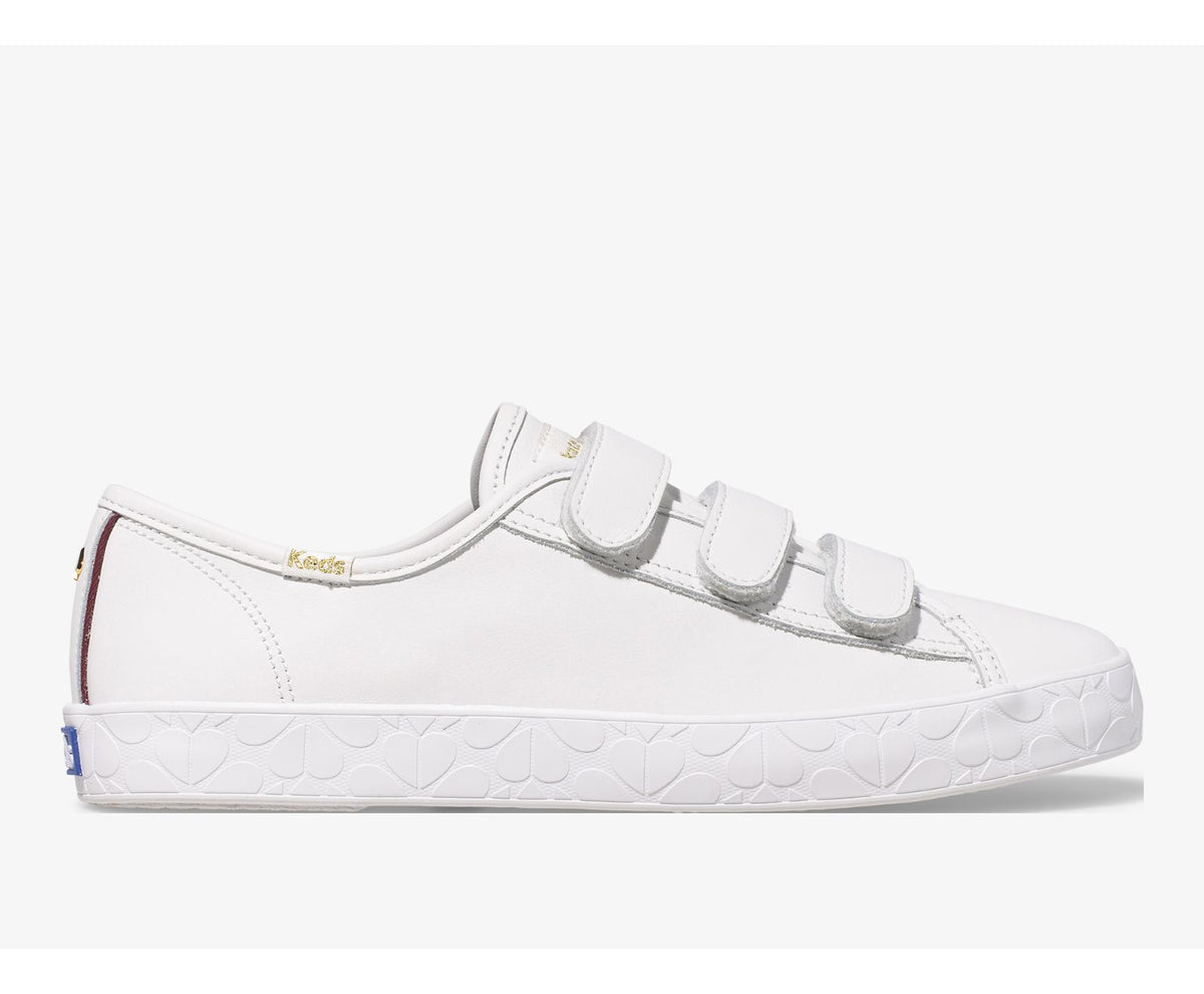 Women Keds x kate spade new york Tiebreak Leather Logo Foxing White - Keds