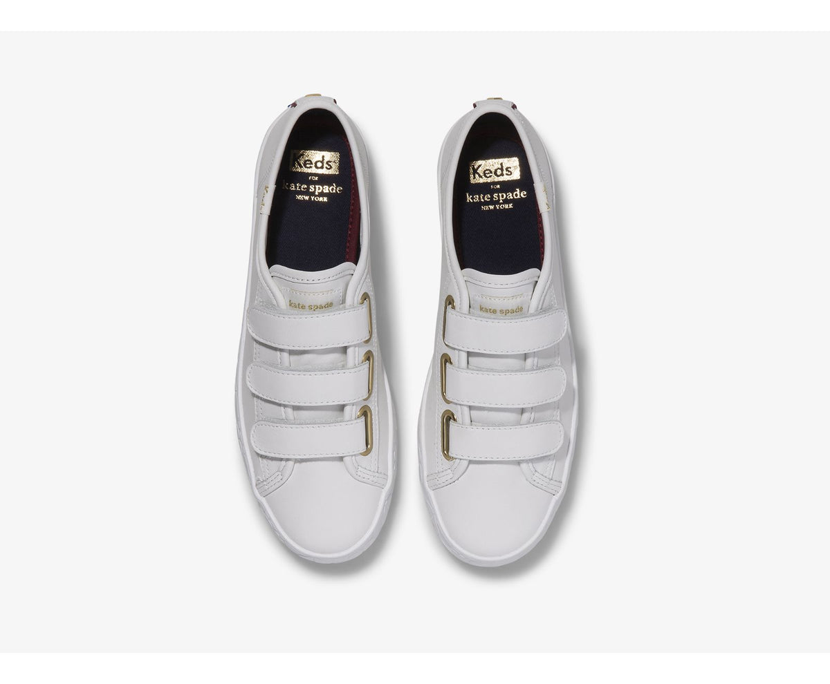 Women Keds x kate spade new york Tiebreak Leather Logo Foxing White - Keds