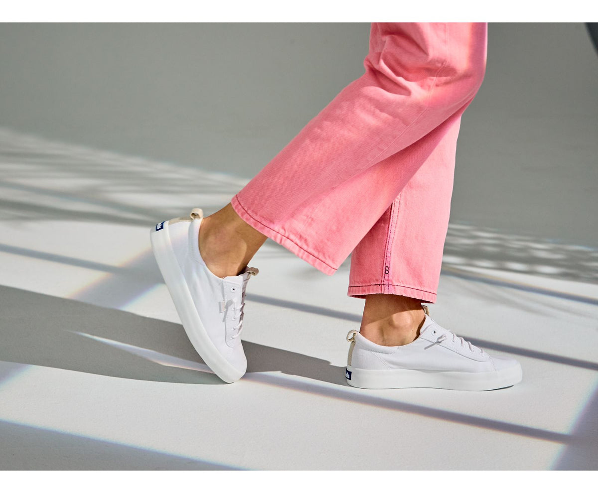 Women Kickback Feat. Organic Cotton Burnished White - Keds