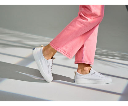 Women Kickback Feat. Organic Cotton Burnished White - Keds
