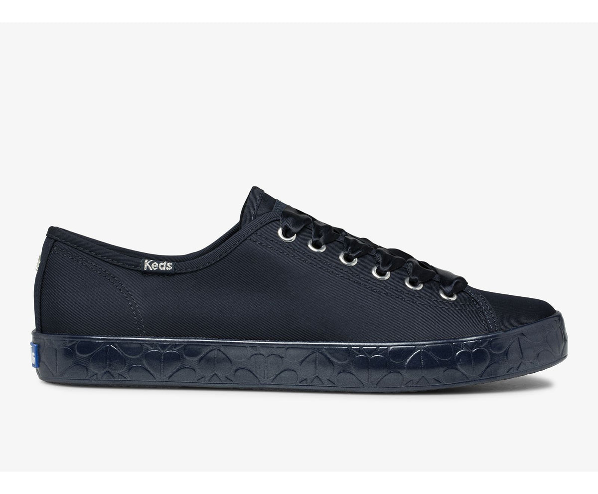 Women Keds x kate spade new york Kickstart Logo Foxing Satin Blue - Keds
