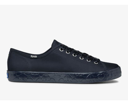 Women Keds x kate spade new york Kickstart Logo Foxing Satin Blue - Keds