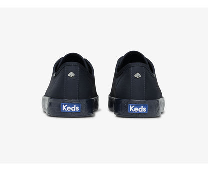 Women Keds x kate spade new york Kickstart Logo Foxing Satin Blue - Keds