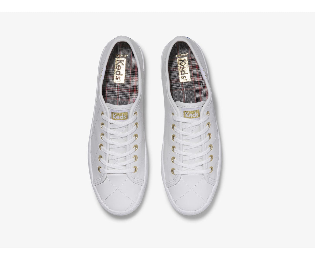 Women Kickstart TRX Quilted Leather White - Keds