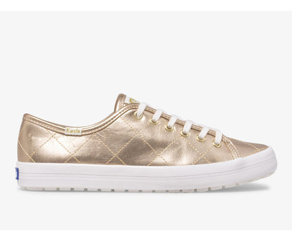 Women Kickstart TRX Quilted Pu Metallic Gold - Keds