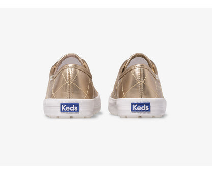 Women Kickstart TRX Quilted Pu Metallic Gold - Keds