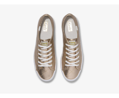 Women Kickstart TRX Quilted Pu Metallic Gold - Keds