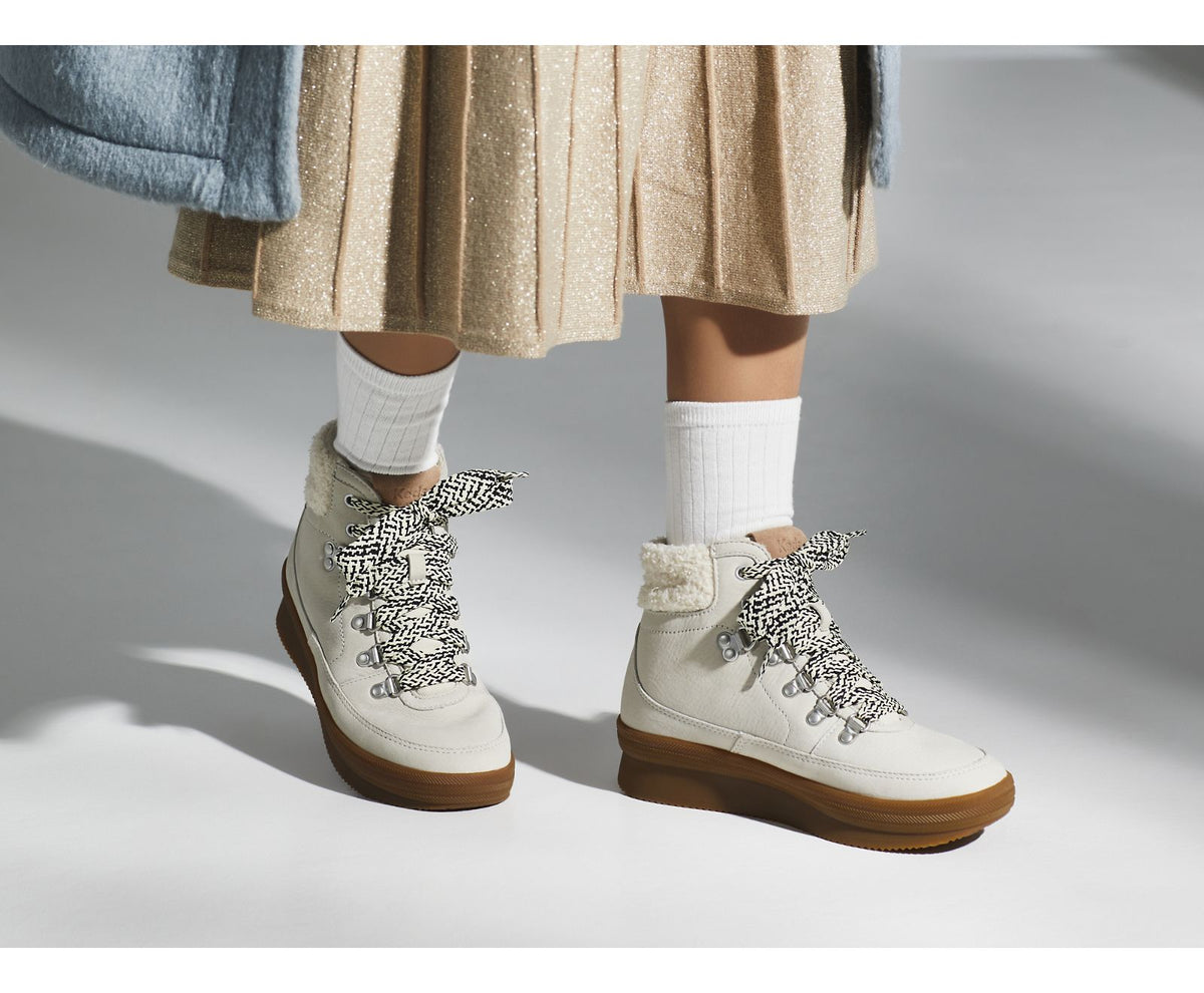 Women Midland Boot Luxe Leather Faux Shearling and Thinsulate™ Cream - Keds