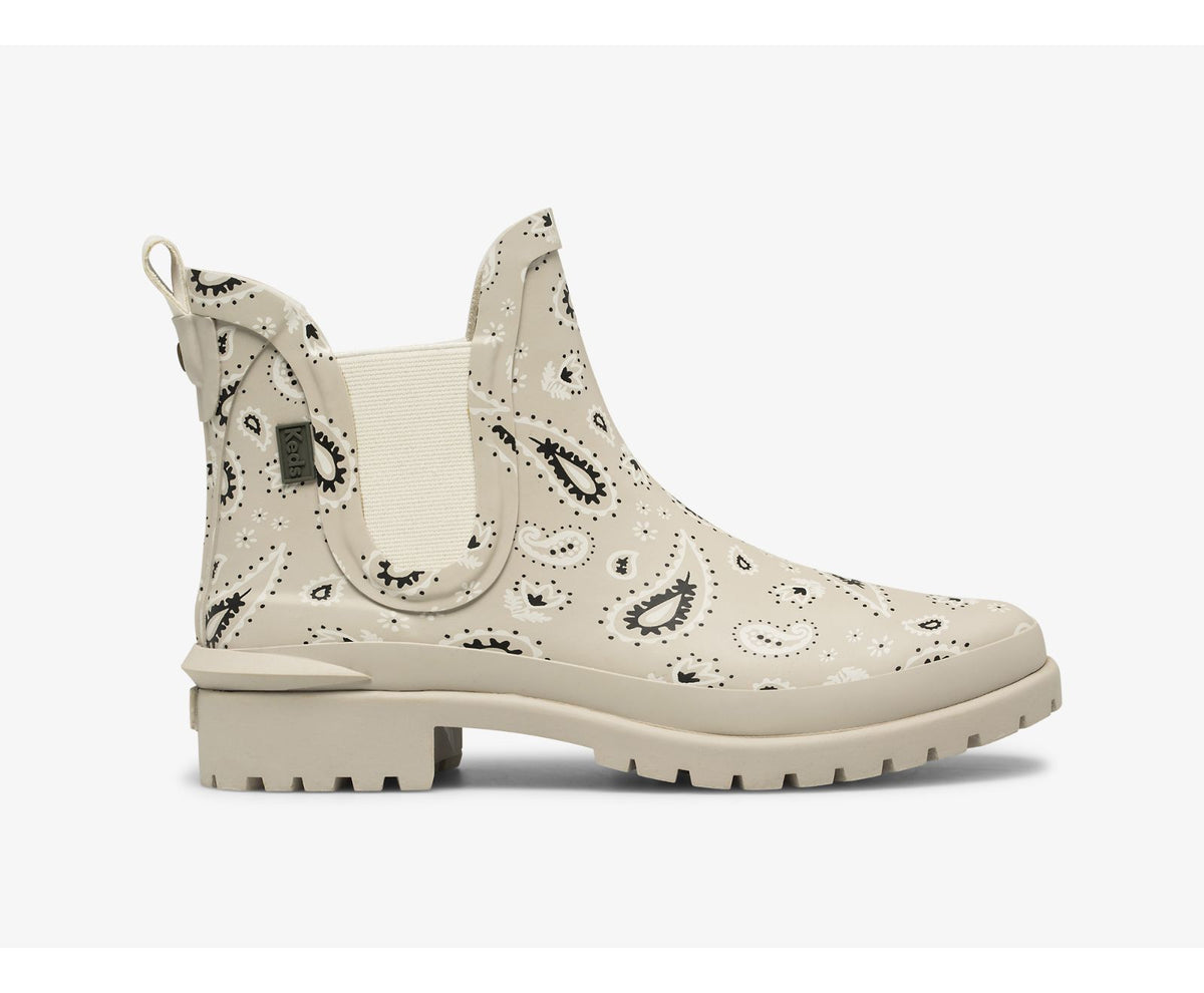Women Rowan Rain Boot Bandana Latte - Keds