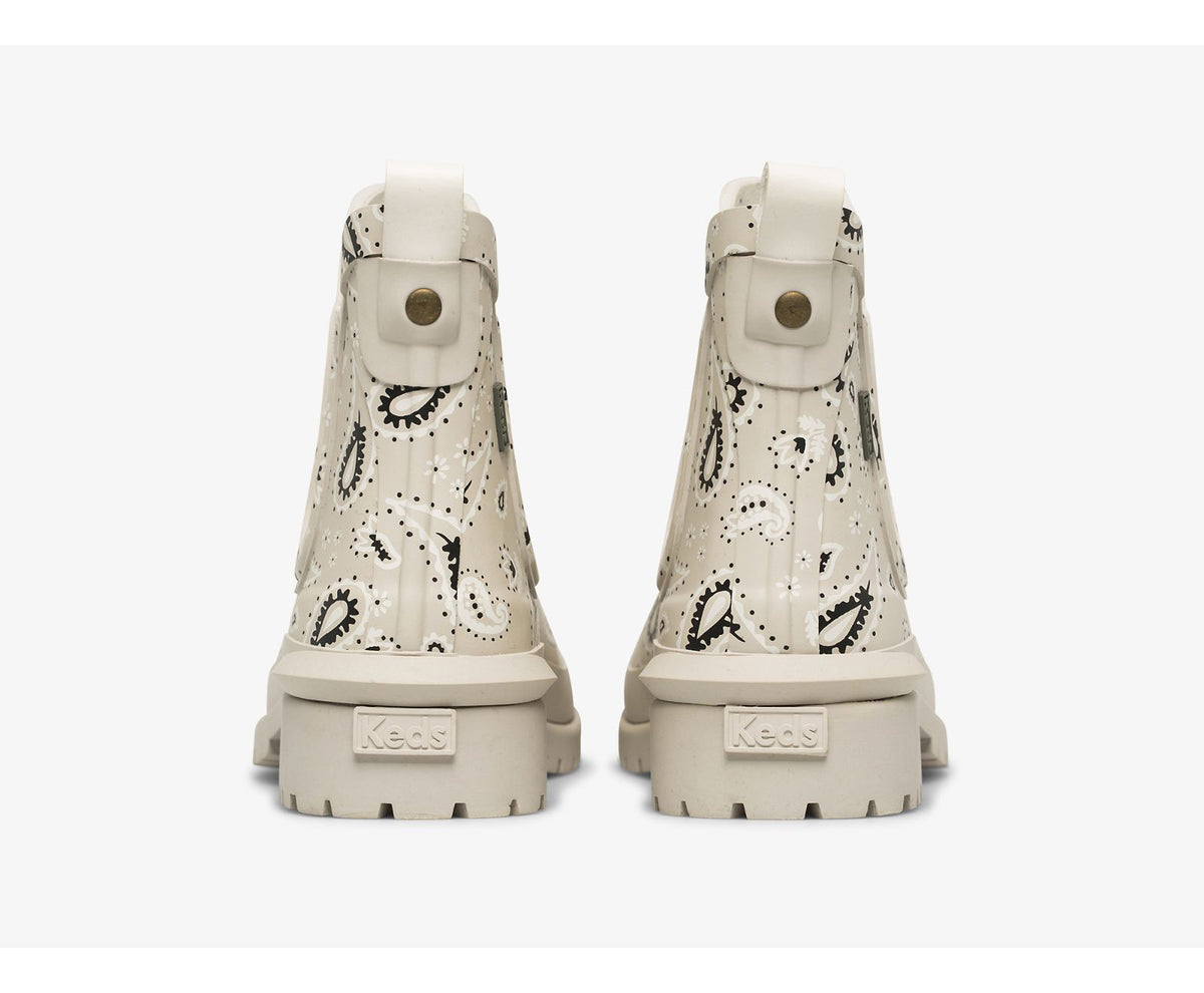 Women Rowan Rain Boot Bandana Latte - Keds