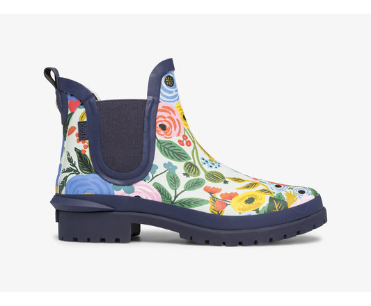 Women Keds x Rifle Paper Co. Rowan Rain Boot Garden Party Navy Multi - Keds