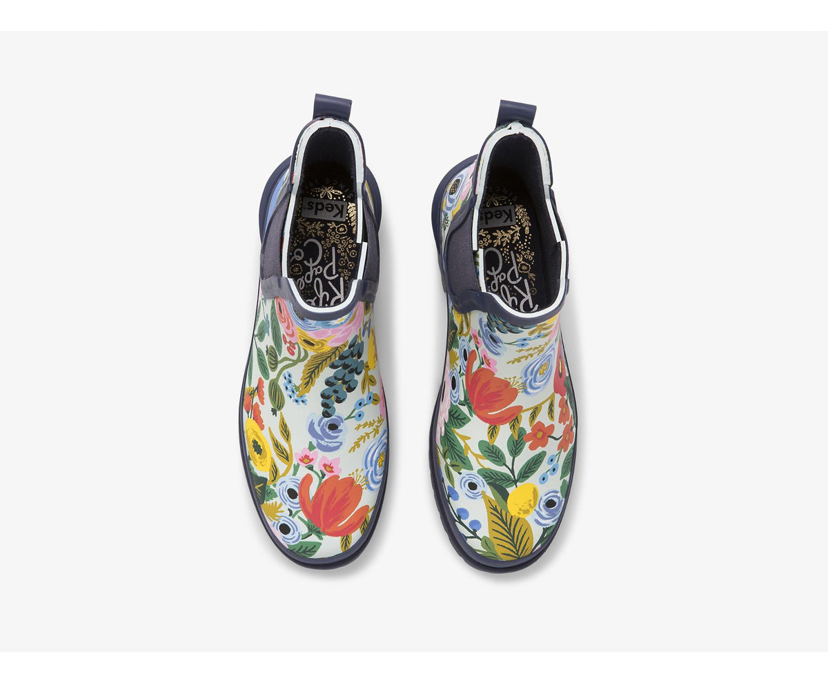 Women Keds x Rifle Paper Co. Rowan Rain Boot Garden Party Navy Multi - Keds